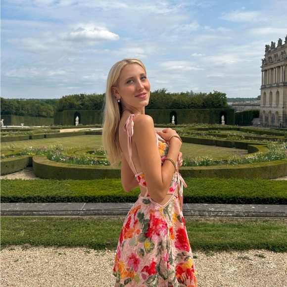 For love and lemons pink and green floral print dress - Picture 5 of 8